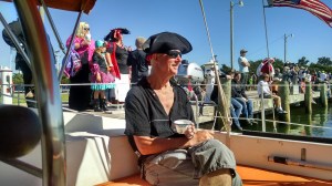 Watching the battle with others.