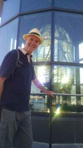 Peter at the Fresnal monument, Portsmouth VA