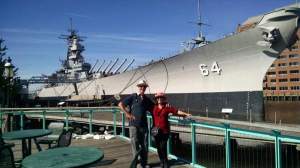 At the USS Wisconsin, Norfolk VA